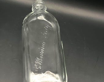 Vintage MARION KAY Embossed Glass Extract Bottle