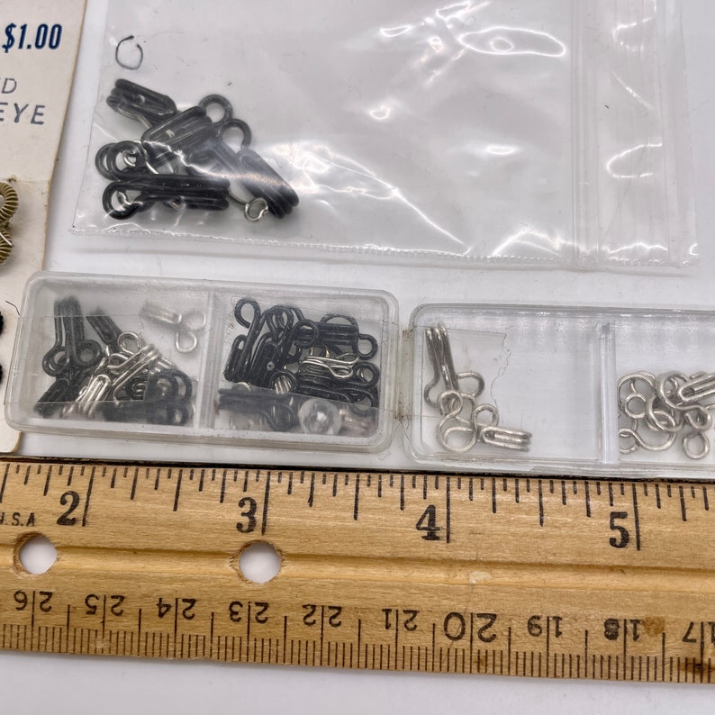 Vintage Hook Eye Closures Grab Bag Sewing Notions Cloth Etsy