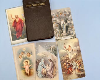 1950s Pocket New Testament and Prayer Cards