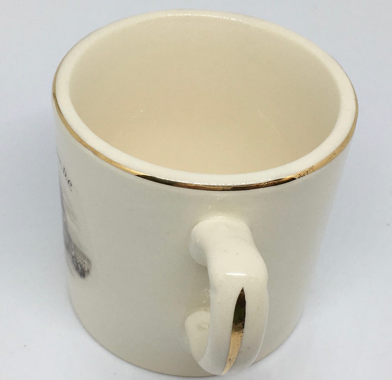 Washington DC Souvenir Mug the Capitol Building with Gold Trim Views of America Series by ENCO 22K Gold trimmed Small Mug
