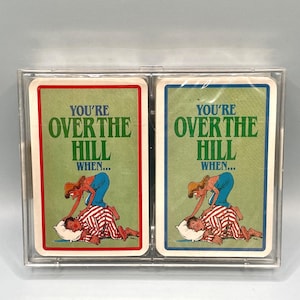 Over The Hill Theme Playing Cards, Milestone Birthday Gift