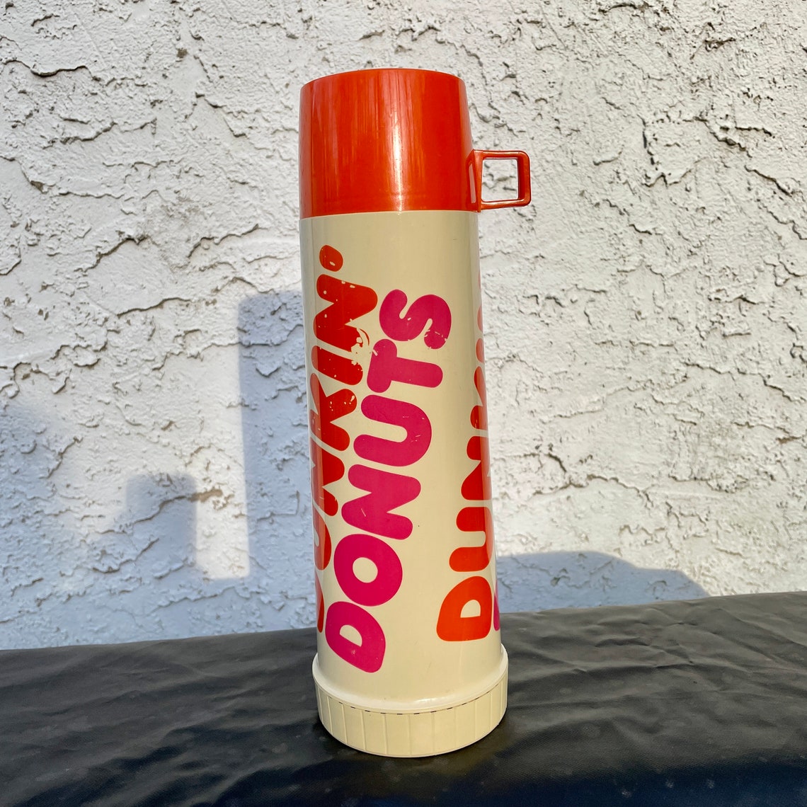 Vintage Large Dunkin' Donuts Thermos Glass Insulated Etsy