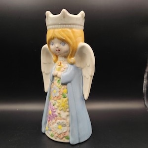 Floral Ceramic  Angel Tea Light Candleholder