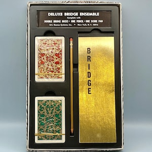 Sealed Fournier Bridge Playing Cards, Score Pad and Pencil