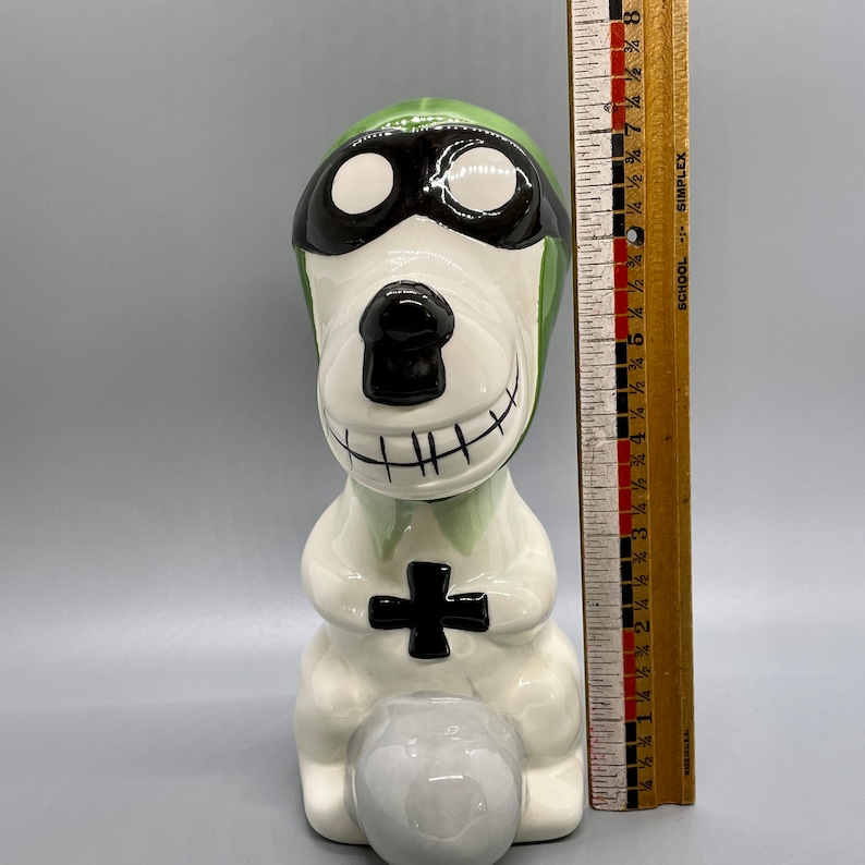 Figura de cerámica vintage de Snoopy, el as del vuelo imagen 4