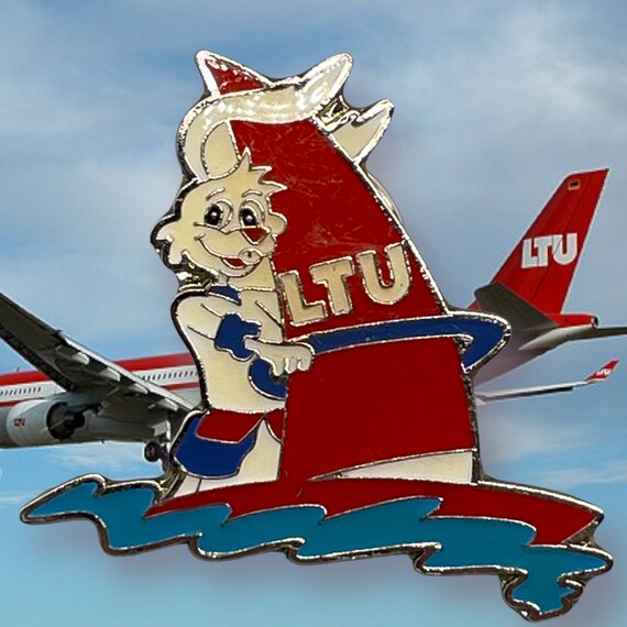 Vintage LTU Airline Rabbit Pin, Lufttransport-Unterne… - Gem