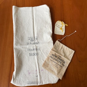Borsa porta soldi vintage in tela US Mint