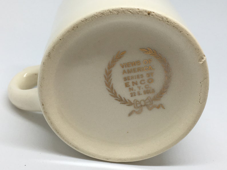 Washington DC Souvenir Mug the Capitol Building with Gold Trim Views of America Series by ENCO 22K Gold trimmed Small Mug