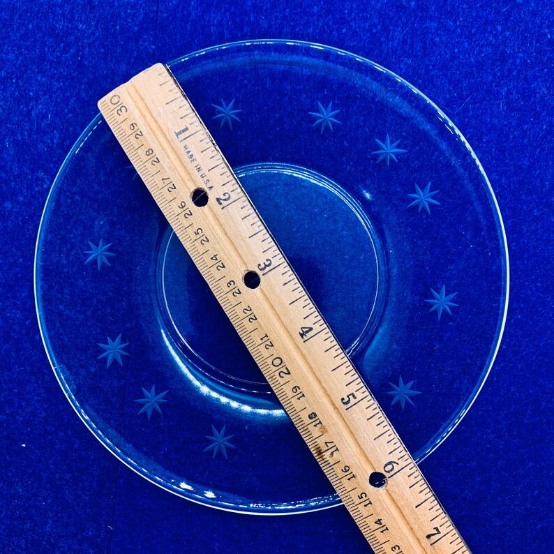 Vintage Clear Glass Dessert Plates Set of 4 Atomic Dishes Mid Etsy