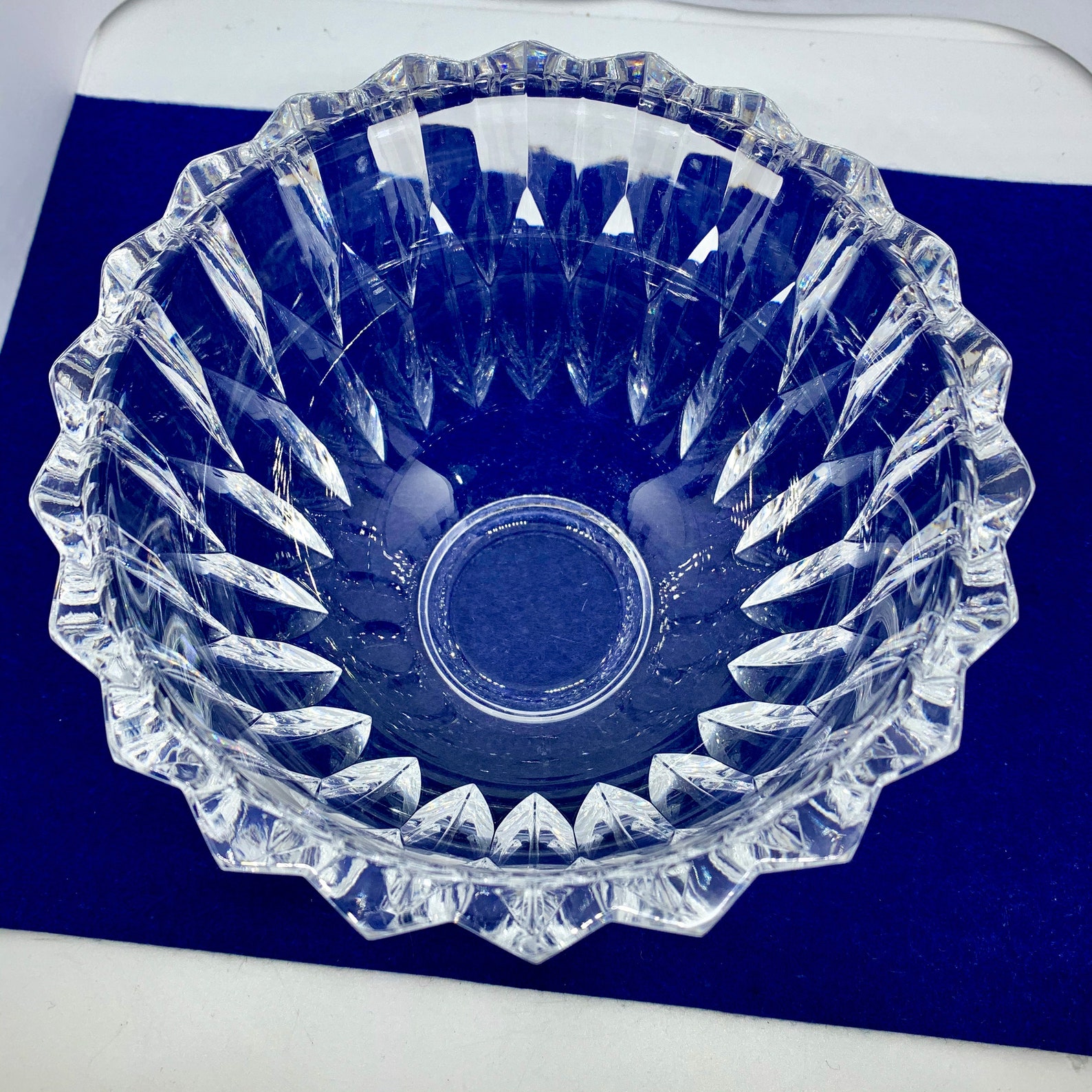 Orrefors Vertical Cut Crystal Bowl Small Decorative Bowl Etsy