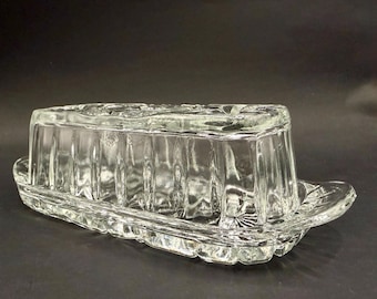 Anchor Hocking Precut Clear Lidded Butter Dish