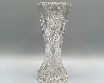 Vintage Mini Cut Crystal Bud Vase, 4 1/2 inches Tall