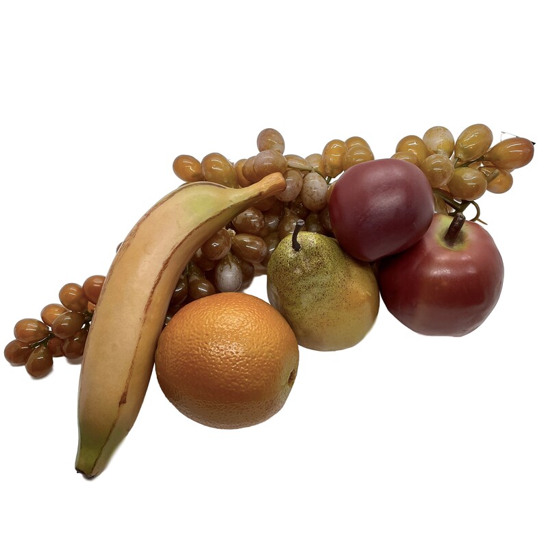 Vintage Realistic Fake Plastic Fruit Rubber White Grapes Etsy