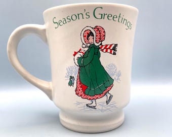 Season's Greetings Holly Hobbie Stoneware Coffee Mug