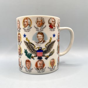 Caneca de cerâmica presidencial Jimmy Carter