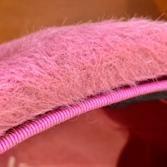 Vintage Pink Faux Fur Cloche Hat, Anne Marie Mid … - image 7