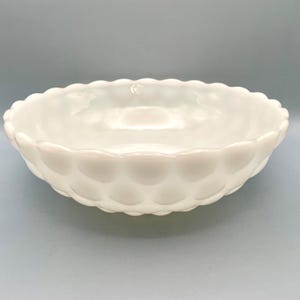 Anchor Hocking Bubble Milk Glass Serving Bowl
