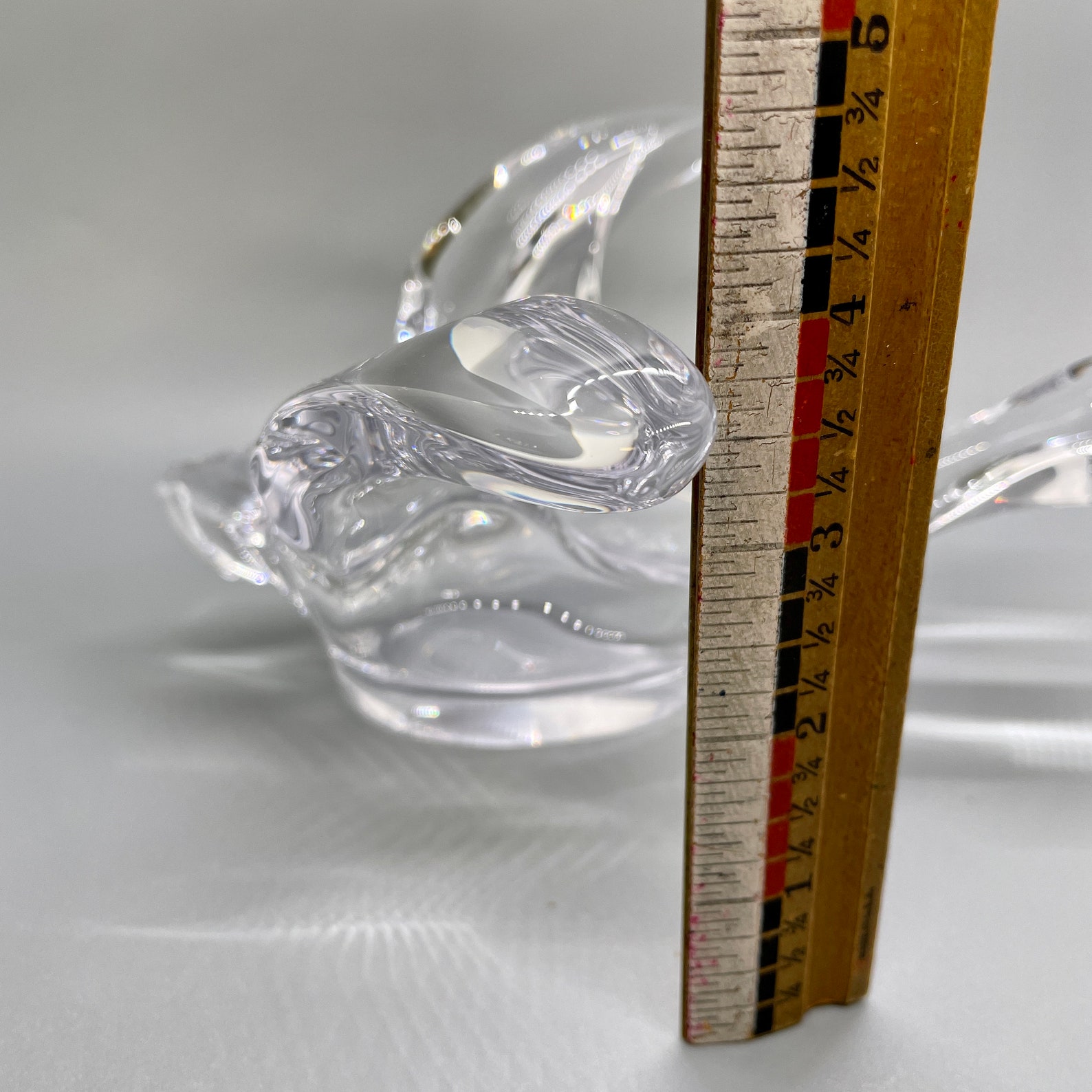 Vintage Clear Art Glass Bird Shaped Bowl Princess House Etsy