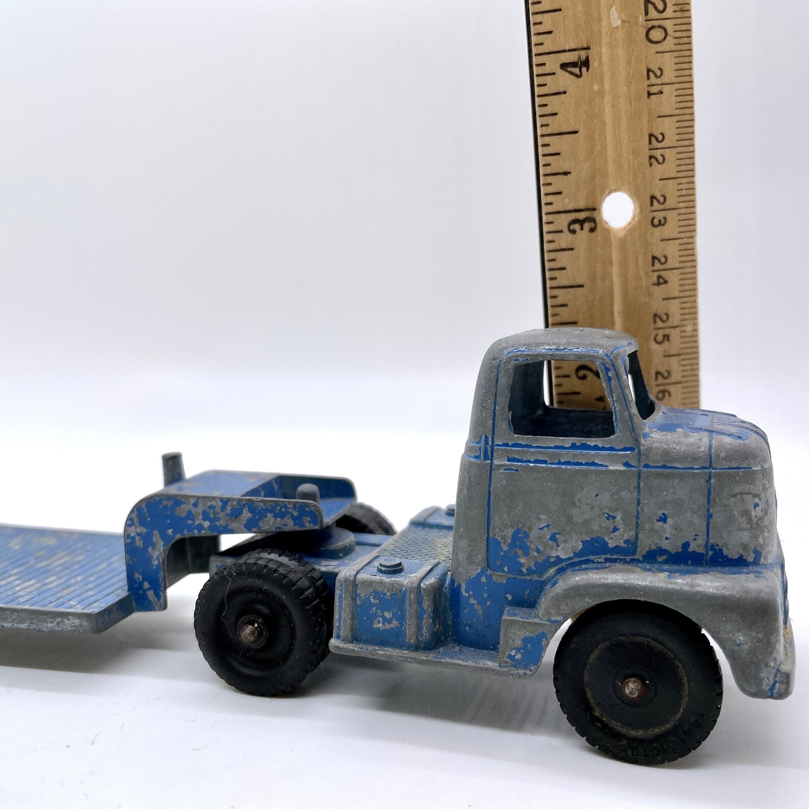 Vintage Blue Tootsietoy Tractor Trailer 1950s Toy Truck Flat Etsy