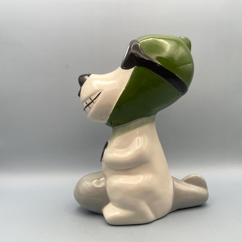 Figura de cerámica vintage de Snoopy, el as del vuelo imagen 5