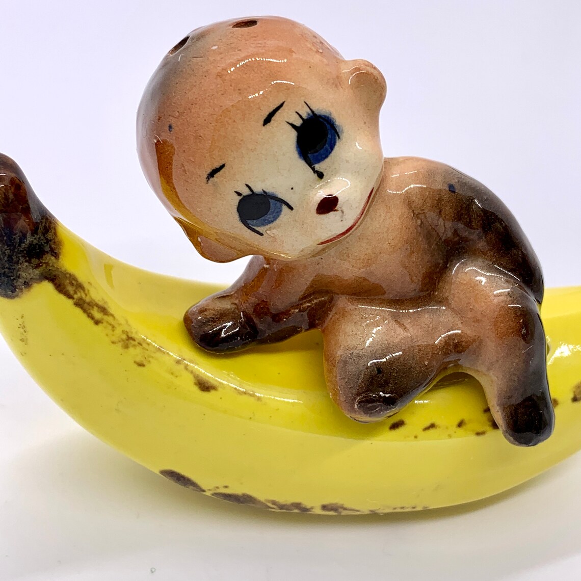 Vintage Monkey Banana Salt Pepper Pair Anthropomorphic Face | Etsy
