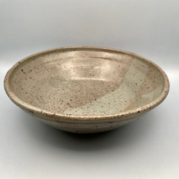 Vintage Speckled Pottery Bowl, Signed Pottery