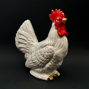Norcrest Porcelain White Rooster Figurine