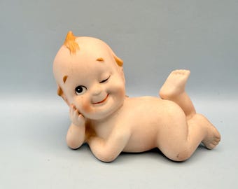 Vintage Lefton Kewpie Doll Figurine: KW238 Piano Baby
