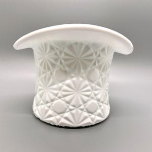 Indiana Milk Glass Daisy Dot Top Hat