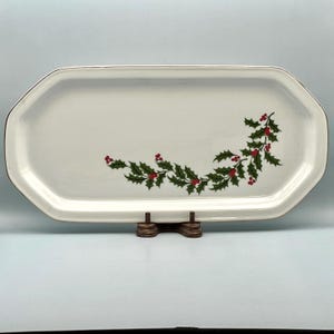Porcelain Holly and Berries Tray