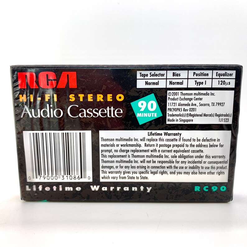 Vintage Blank RCA Audio Cassette 90 Minute Hi Fi Stereo image 8
