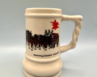 Ceramic Budweiser Champion Clydesdales Taster Stein, 6 Fluid Ounce Mug