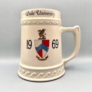 1969 Large Duke University Ceramic Tankard