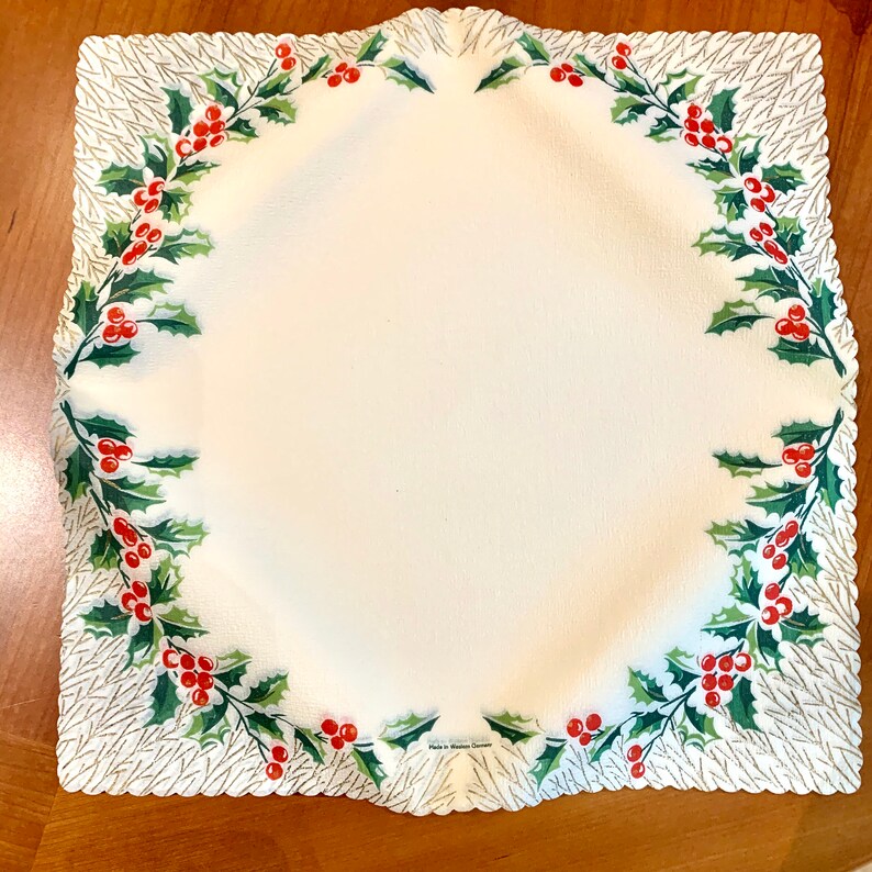 Vintage Christmas Paper Placemats Napkins Holiday Party Etsy