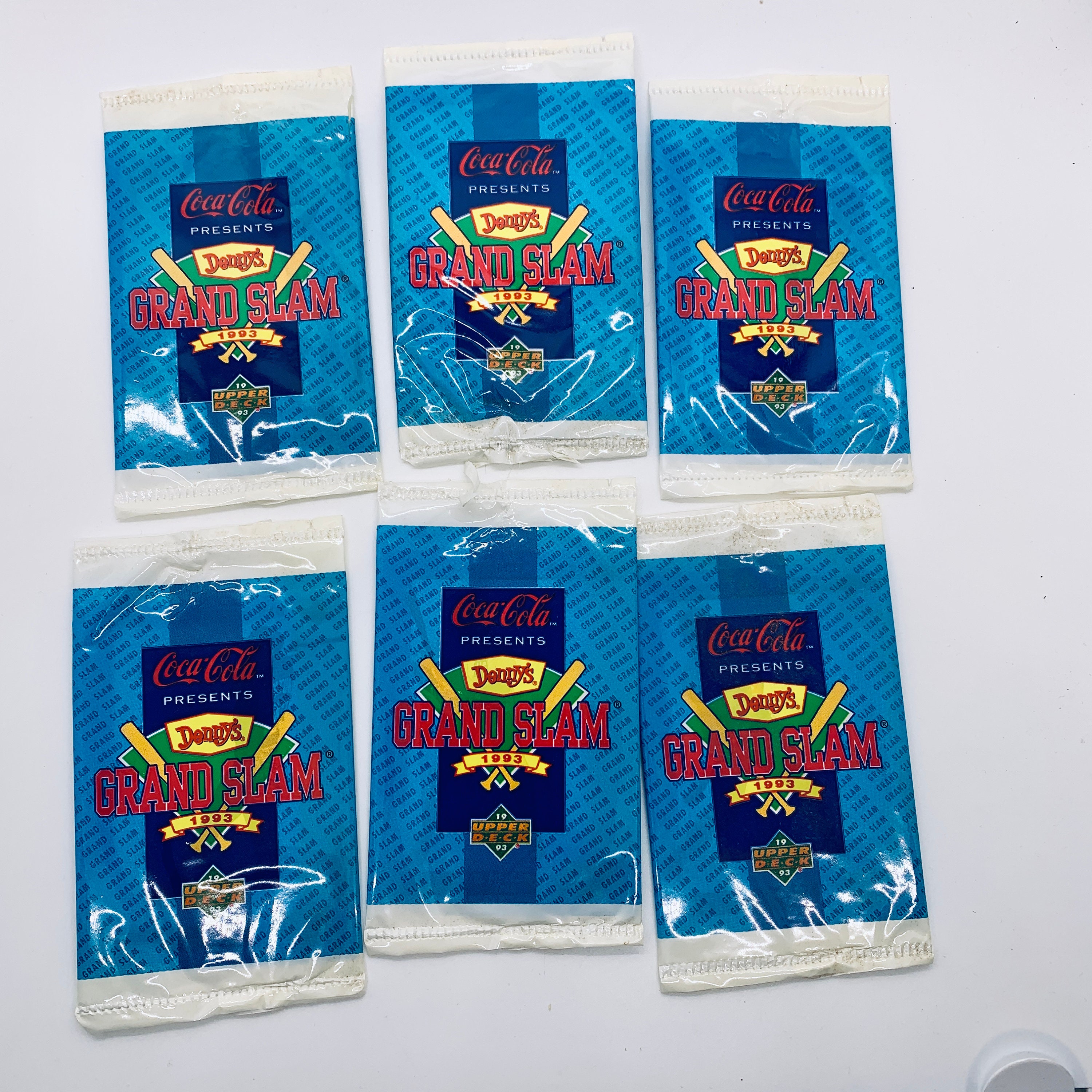 Vintage Dennys Grand Slam Baseball Cards 6 Unopened Packs MLB Etsy