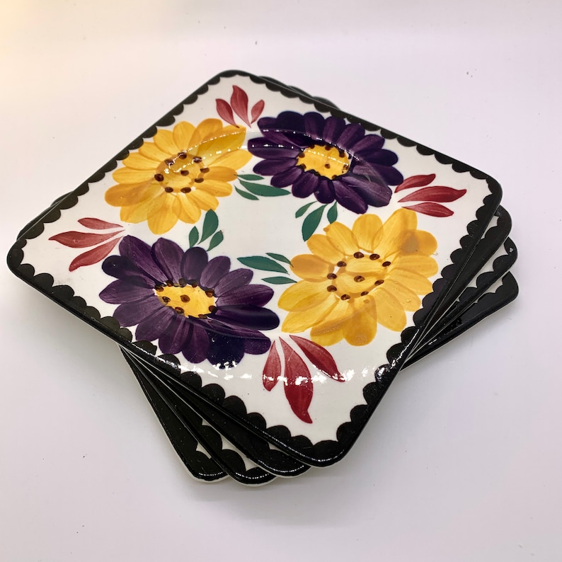 Vintage Gien France Benodet Plates Set of 5 Vintage Cake Etsy