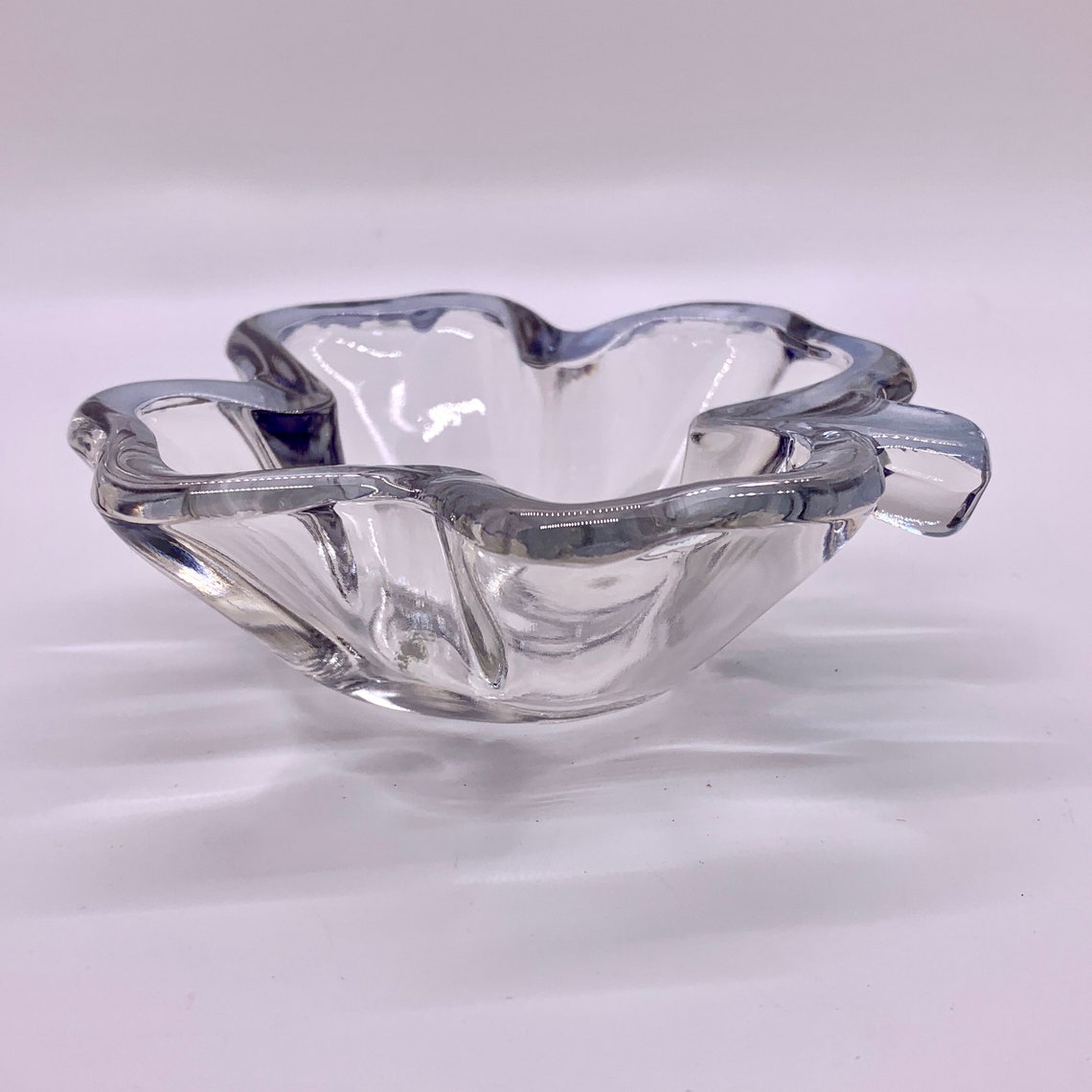 Vintage Colorful Glass Clover Ashtrays Pink Rimmed Blue Rimmed Etsy