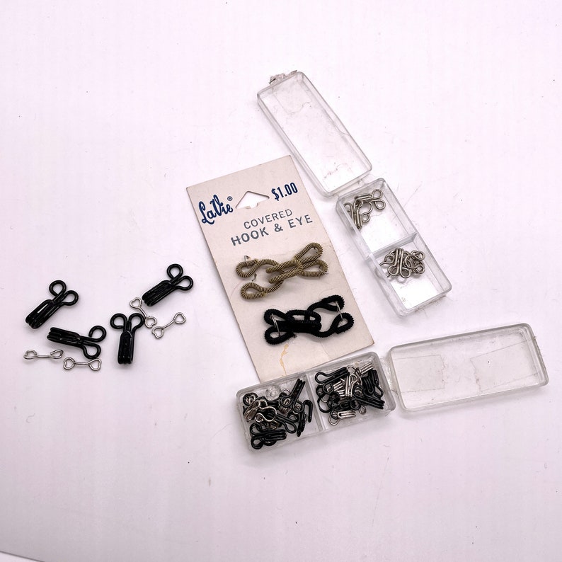 Vintage Hook Eye Closures Grab Bag Sewing Notions Cloth Etsy