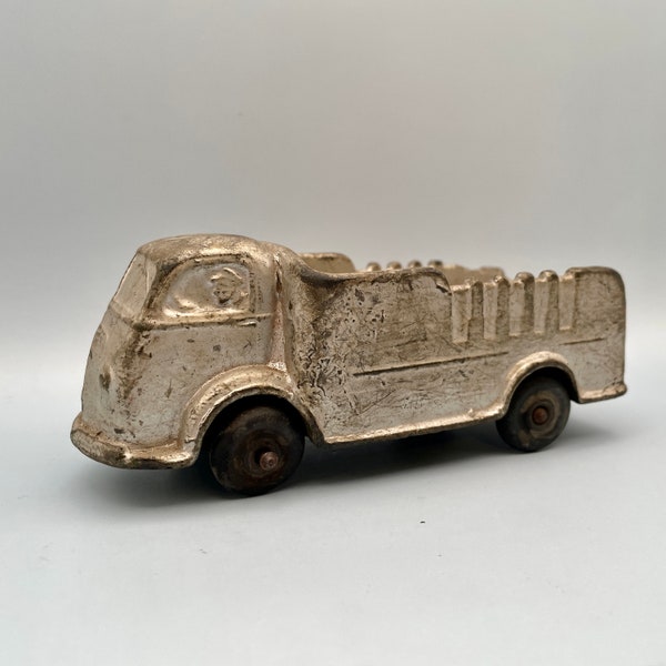 Vintage Auburn Rubber International Truck Toy, Silver 1937 International Rubber Truck
