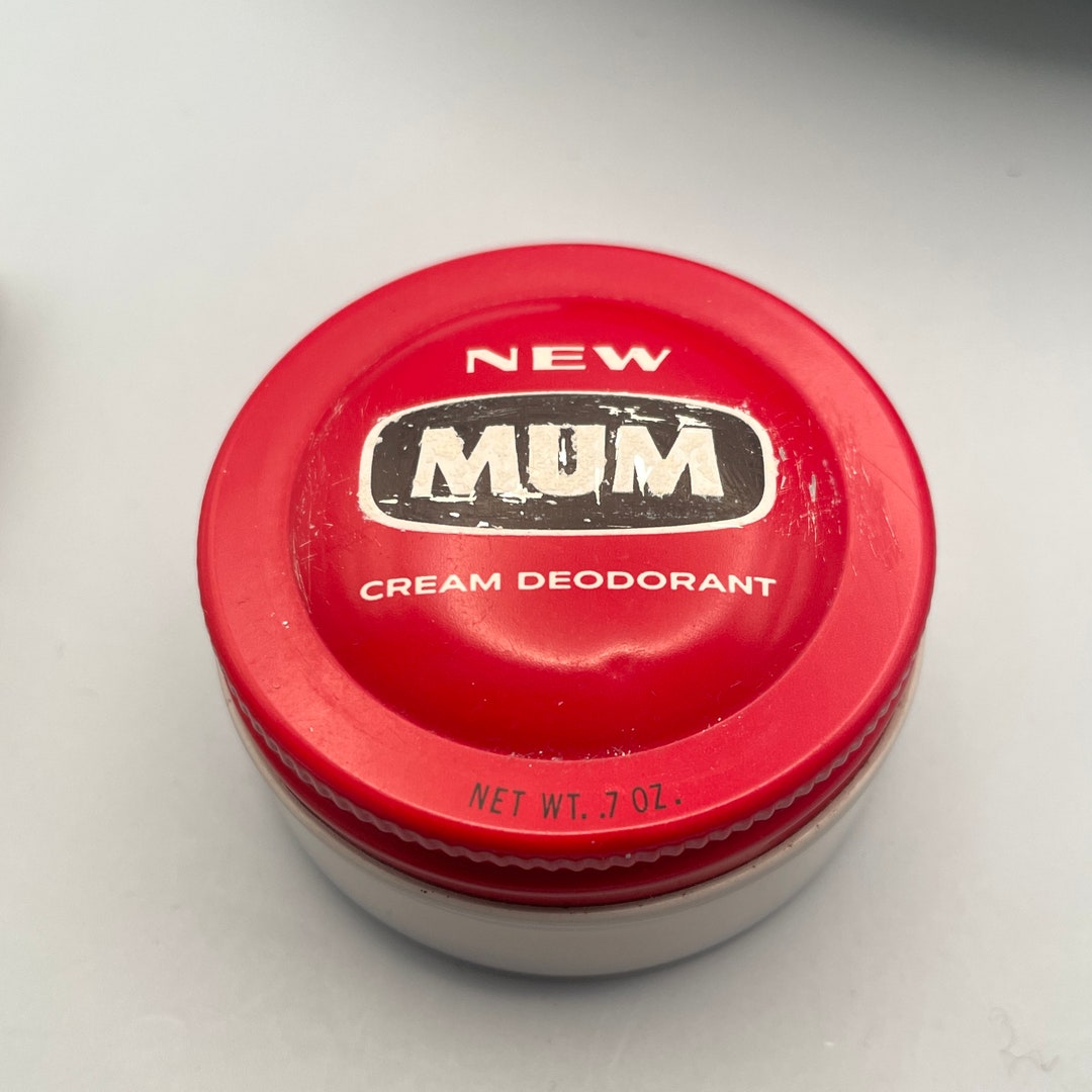 Vintage Mum Cream Deodorant Milk Glass Bottle With Red Metal Lid Etsy