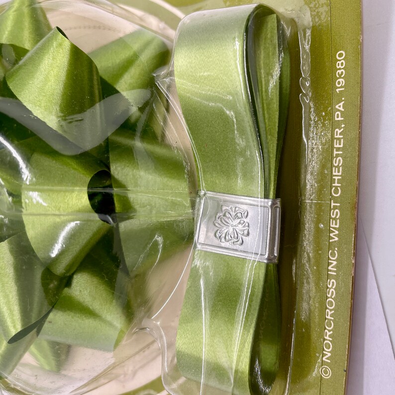 Vintage Green Bow Ribbon Package Unopened Gift Bow Matching Etsy
