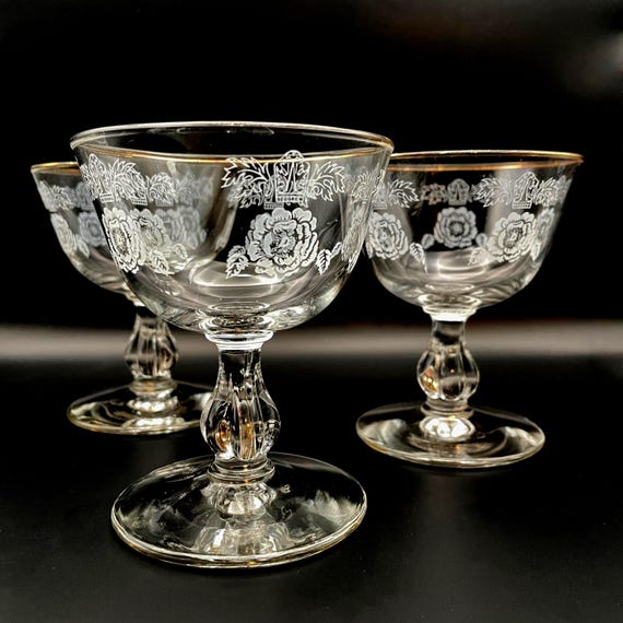 Vintage Homer Laughlin Queen Ester Wine Glasses