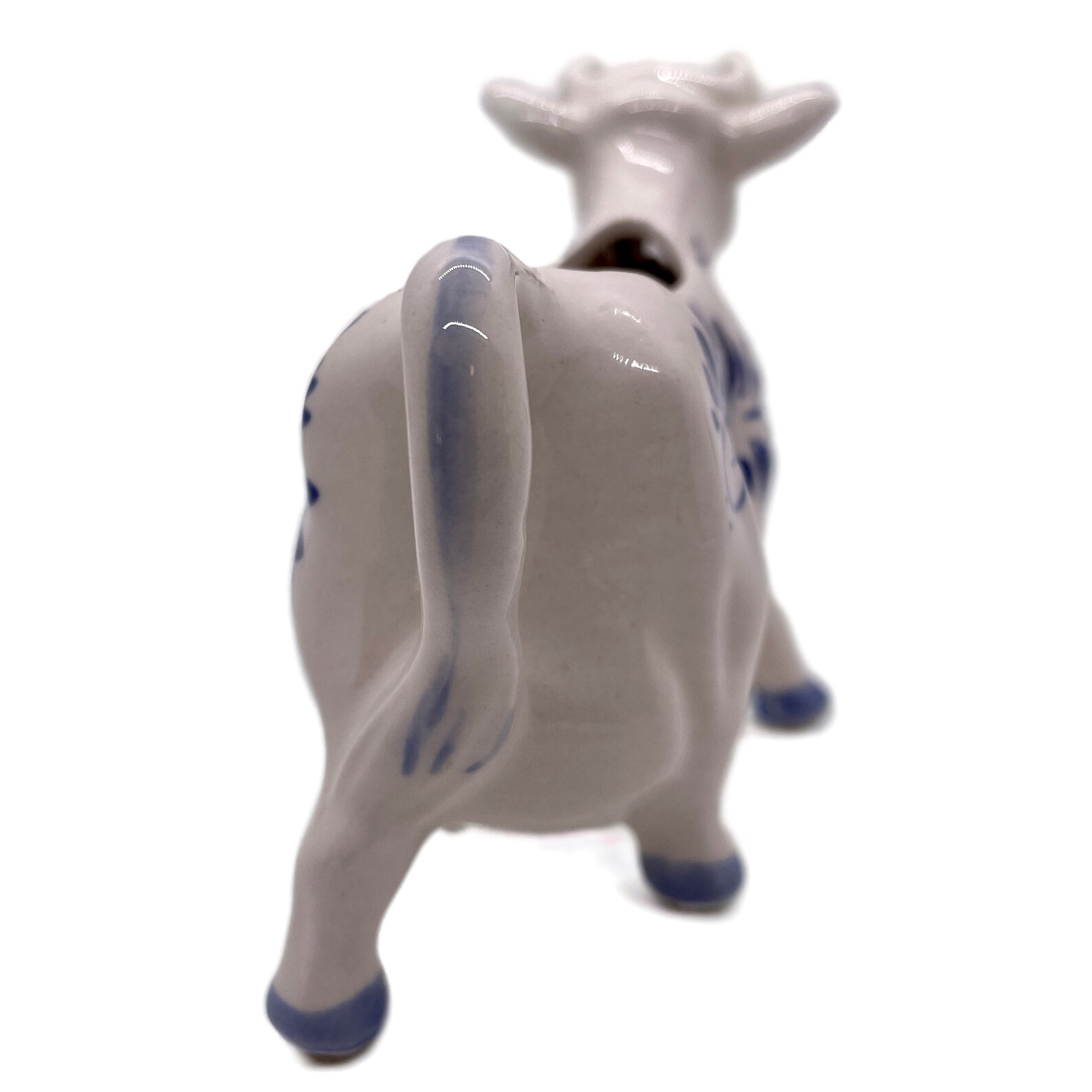 Vintage Delfts Blue Cow Creamer Windmill Flower Pattern Cow Etsy