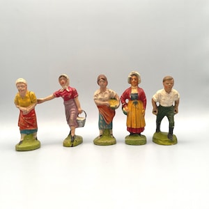 Vintage German and Italian Composite Nativity Village People