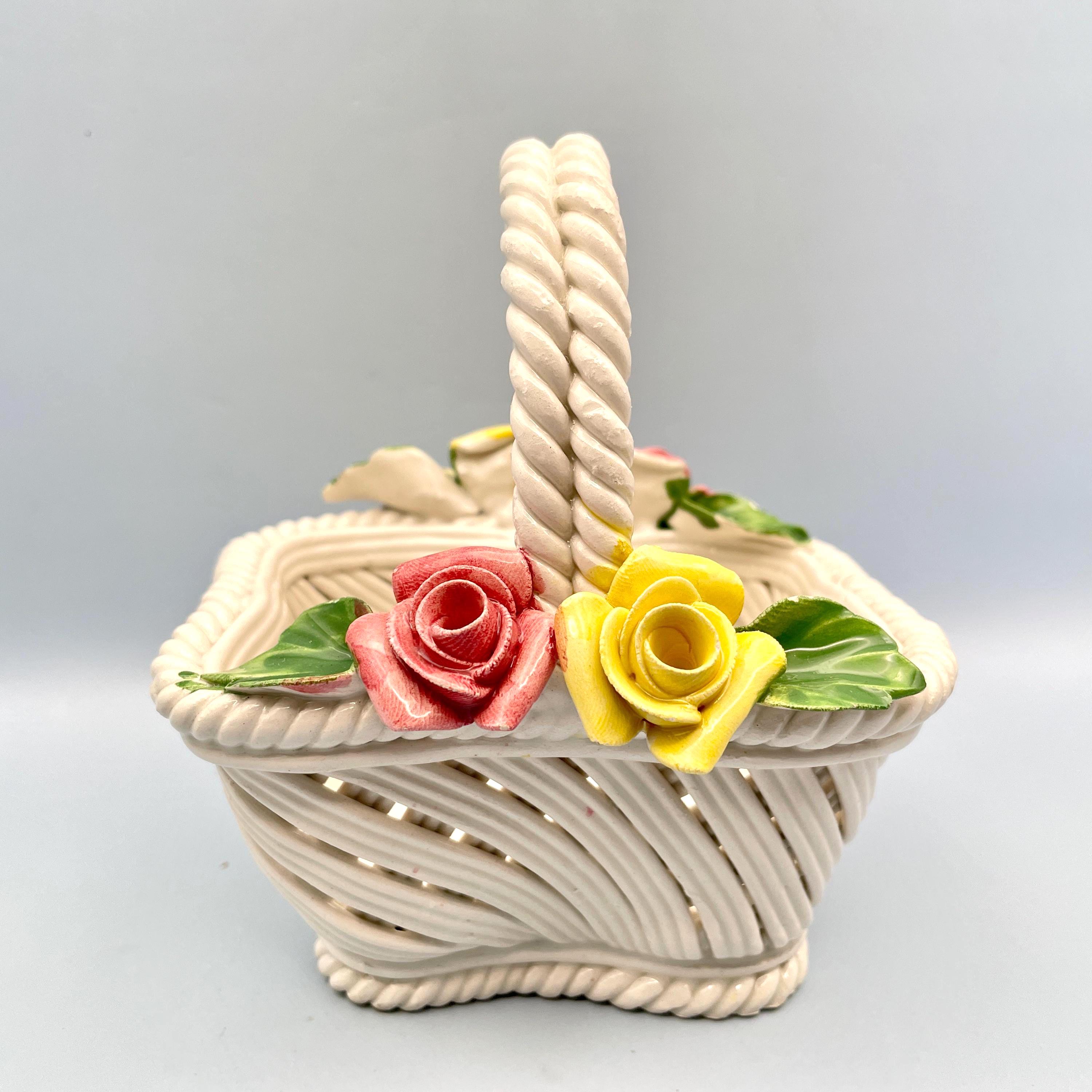 Porcelain Flower フローラルバスケット Porcelain Flower Basket - Etsy