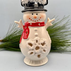 Festive Light Up Snowman Lantern
