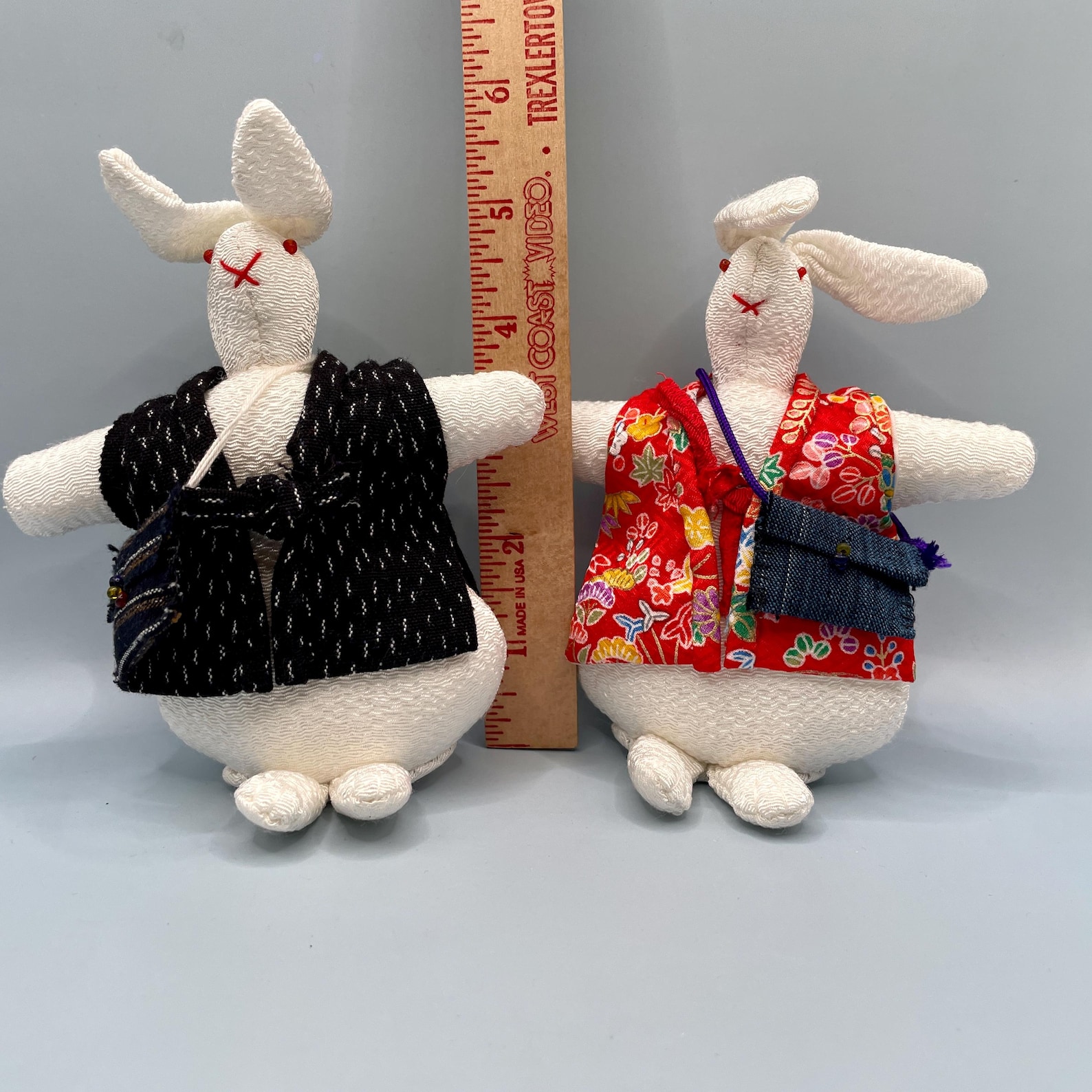 Japanese Kimono Fabric Rabbit Tourists - Etsy
