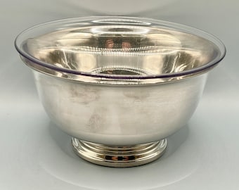 Vintage International Silver Plate Lord Saybrook Mayonnaise Bowl with Plastic Insert