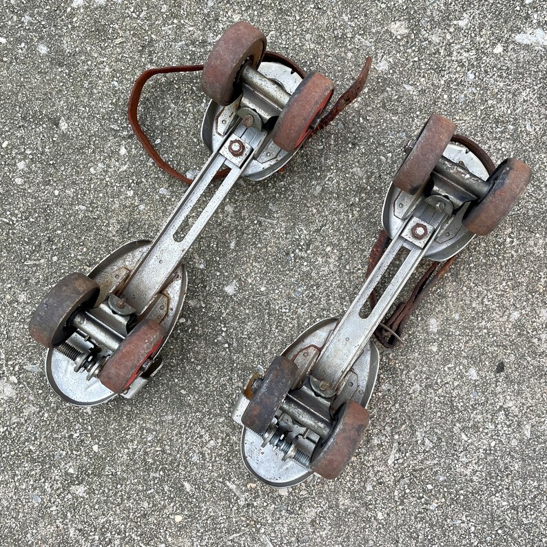 Vintage Metal Adjustable Roller Skates and Key Winchester Etsy