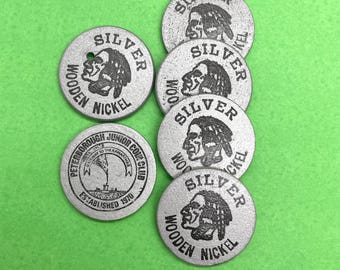 Vintage Silver Wooden Nickels: Junior Coin Club
